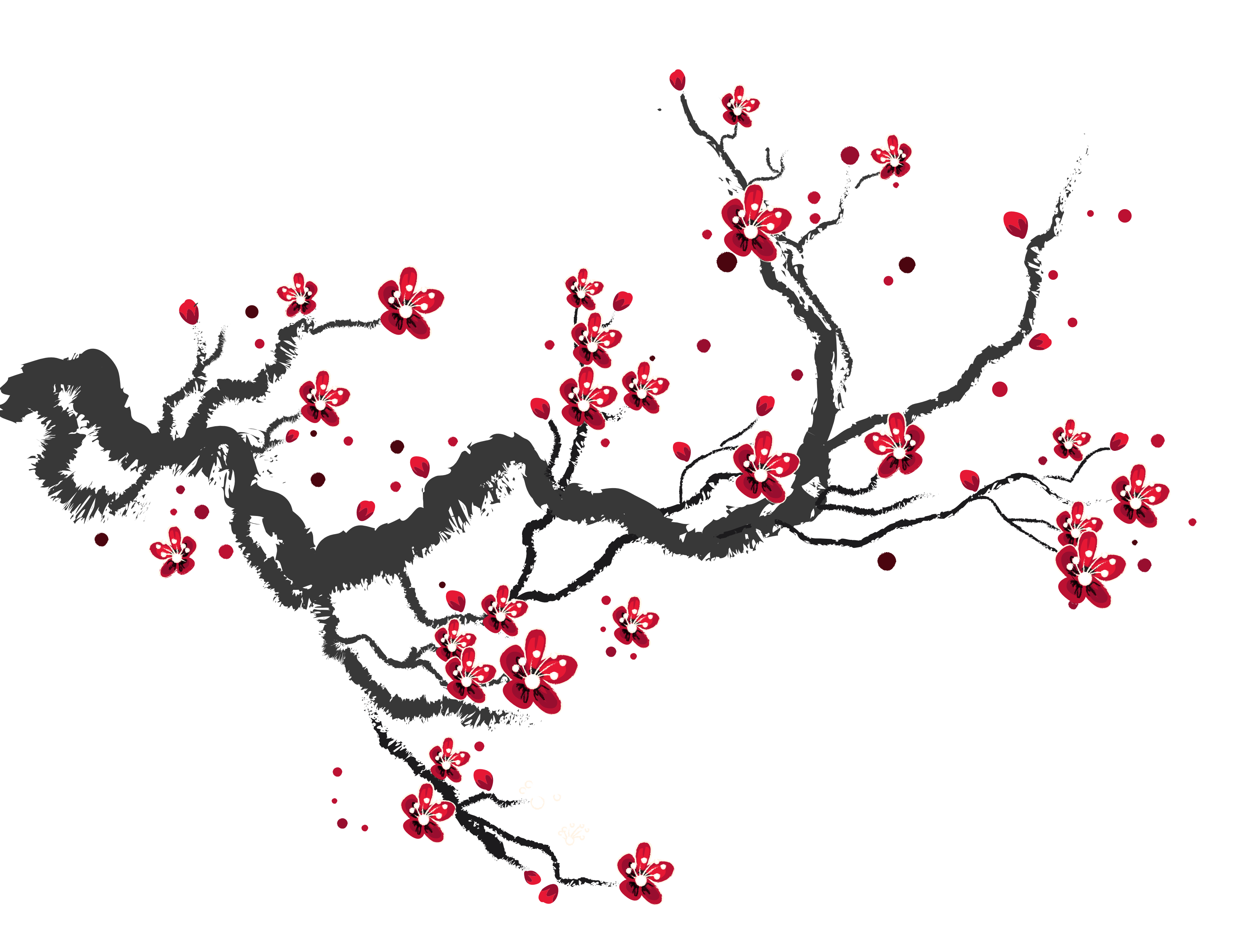 Cherry blossom top left